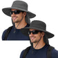 UPF 50+ Wide Brim Sun Hat with Neck Flap (2 Count)