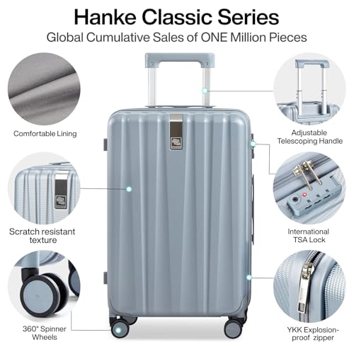 Luggage Sets 3 piece Carry On Luggage with Wheels PC Hard Shell Suitcases Lightweight Checked Travel Luggage Large Travel Suitcase Woman Men 20