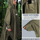 Hooded Rain Poncho for Adult Waterproof Lightweight Raincoat