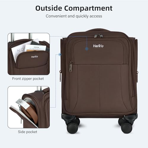 16 Inch Underseat Mini Carry On Luggage with Spinner Wheels