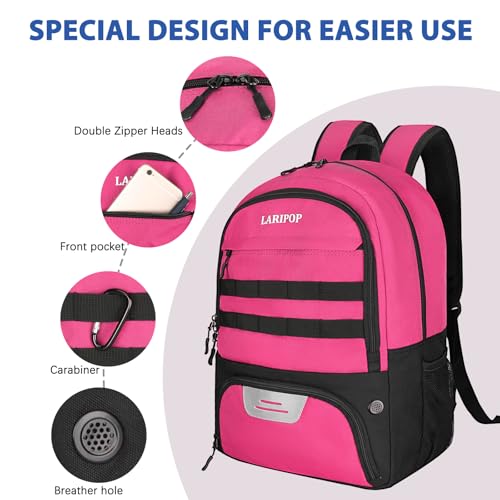 Soccer Backpack Bag with Ball Holder Ventilated Shoe Compartment Large Capacity Sports Gear Bag for Basketball Volleyball Gym