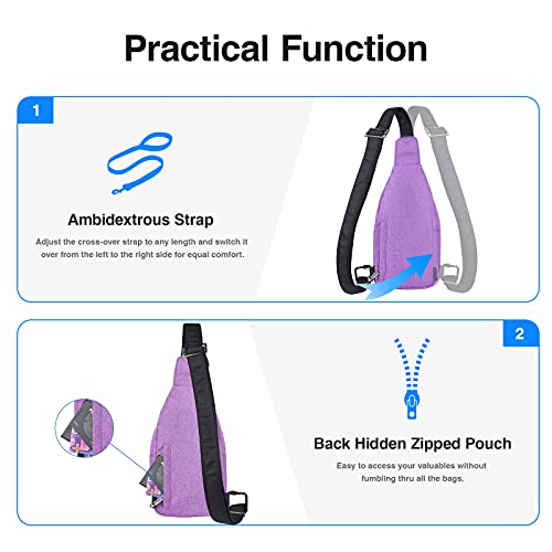 Tiny Crossbody Sling Backpack Anti Theft Backpack for Traveling Chest Shoulder Bag