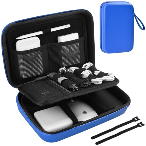 Hard Travel Electronic Organizer Case for MacBook Power Adapter Chargers Cables Power Bank Apple Magic Mouse Apple Pencil USB Flash Disk SD Card Small Portable Accessories Bag