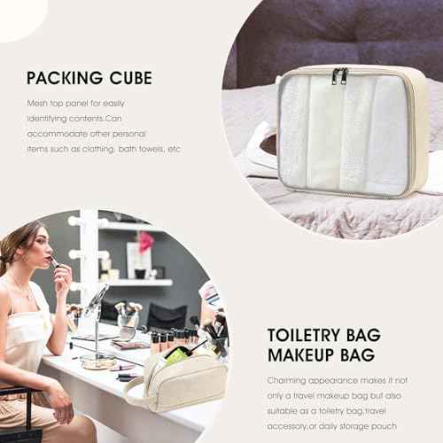 3PCS Faux Leather Weekender Bag for Women Men Travel Bag Overnight Bags (3 Count)