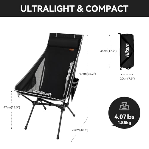 2 Pack High Back Camping Chair for Adults (2 Count)