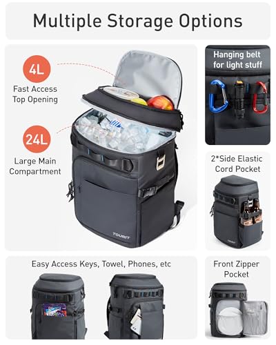 38 Cans Backpack Cooler with 2 Insulated Compartments