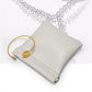 Grey PU Leather Jewelry Pouch Travel Small Jewelry Storage Bag