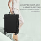 Luggage PC+ABS Aluminum Frame Zipperless Checked Luggage Hard Shell Suitcase with TSA Lock Double Spinner Wheels 28 Inch Black