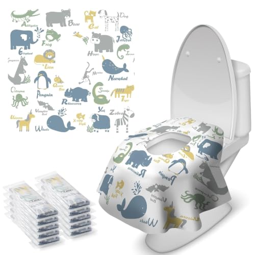 30 Pcs Toilet Seat Covers Disposable for Toddlers & Adults (30 Count)