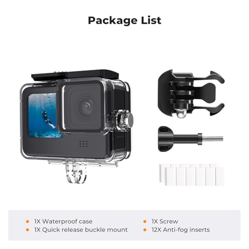 60M 196FT Waterproof Case Compatible with GoPro Hero 13 Black