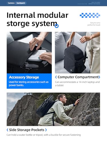 Compact Camera Backpack for DSLR