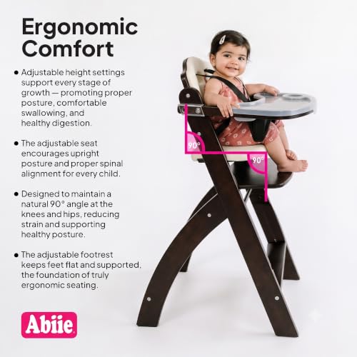 Beyond Junior Convertible Wooden High Chair with Removable Tray