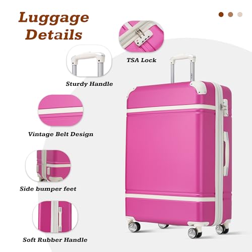 Suitcase Set 28 IN Expandable Luggage with TSA Lock Spinner Wheels (3 Count)