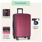 Boren Expandable Hardside Rugged Travel Luggage with 8 Spinner Wheels