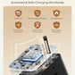 9-in-1 High-Power Universal Travel Adapter, 205W GaN Worldwide Charging Hub with 6 USB-C & 1 USB-A, AC Outlet, Type A/C/G/I Plugs for 200+ Countries, Safe for Laptops, Phones, Cruise Ready