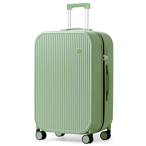 24 Inch Checked Luggage PC Hardshell Suitcases with Wheels for Travel Woman Men