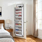 10 Tiers White Over Door Shoe Organizer Storage