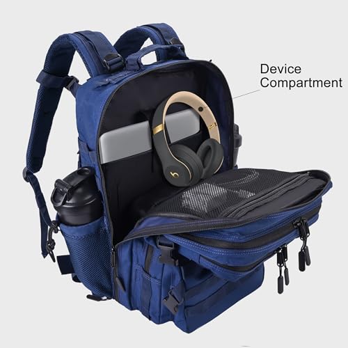 Military Tactical Backpack for Men and Women 45L Army 3 Days Assault Pack Bag Large Rucksack with Shoe Compartment