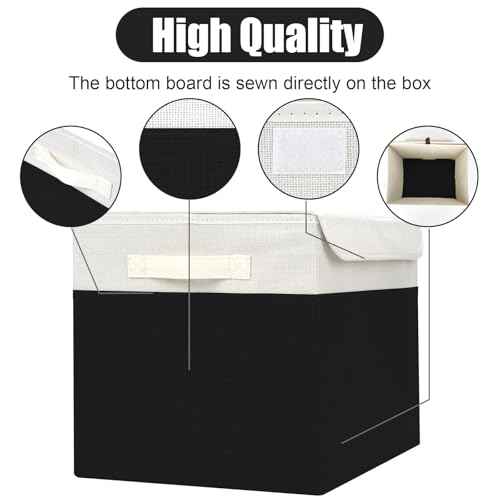 Large 42 Quarts Fabric Storage Bins with Lids [2
