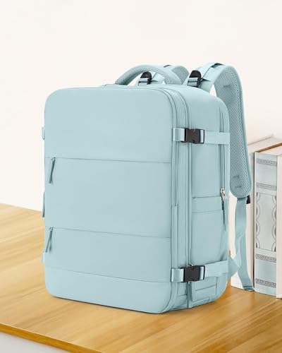 Large Travel Backpack Carry On for Women Man Gym Backpacks with Laptop Compartment Mochila de Viaje Teacher Personal Item Backpack Rucksack Airplane Accessories Must Haves Blue