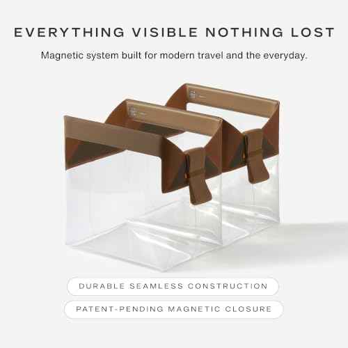 Parcel Clear Travel Kit with Zipperless Magnetic Closure