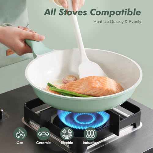 10In Nonstick Ceramic Frying Pan with Lid