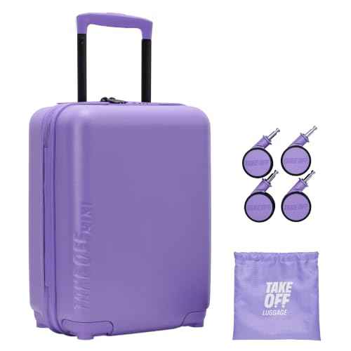 TAKE OFF 16 Inch Personal Item Suitcase MINI Removable Wheels Underseat Bag