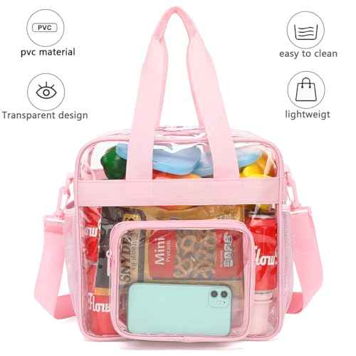 Clear Bag for Stadium Events With Shoulder Strap for Women