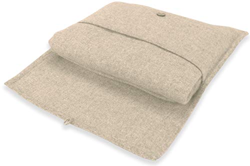 100% Cashmere Travel Blanket & Storage Pouch Sand 60" x 45" Gift Box