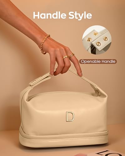 Women Gifts Initial Makeup Bag with Handle
