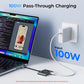 2-in-1 USB C Hub, USB C to HDMI Adapter with HDMI 4K@60Hz & 100W PD Charging - Adapter for Laptop, MacBook, IPad (USB-C), iPhone 15/16, Tablets, Switch