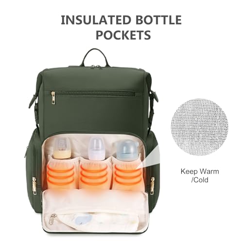 Neoprene Diaper Bag Backpack with Insulated Pockets