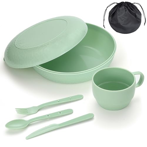 6 Piece Camping Mess Kit with Bowl
