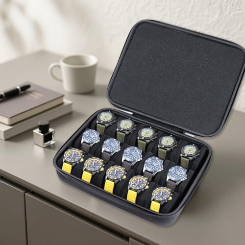 15 Slots Hard Watch Travel Case