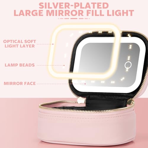 Mini Makeup Bag with Led Mirror