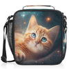 Galaxy Cute Cat Lunch Bag Box for Kids Boys Girls Space Cat Kitten Insulated Lunch Tote Bag with Adjustable Shoulder Strap Reusable Waterproof Thermal Cooler Bag for School Work Picnic Women Men (A04:Galaxy Cute Cat)