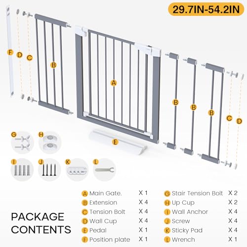 29.7 54.2" Wide Baby Gate