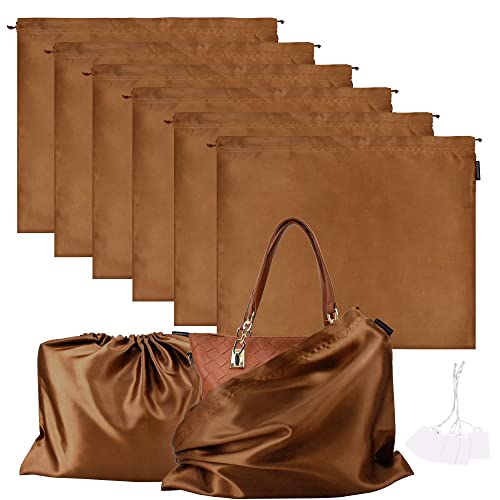 6 Pack Dust Bags for Handbags Silk Dust Cover Bag for Handbags Purses Shoes Boots (6 Count)