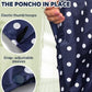 Waterproof Rain Poncho for Women Packable Hooded Raincoat with Pocket