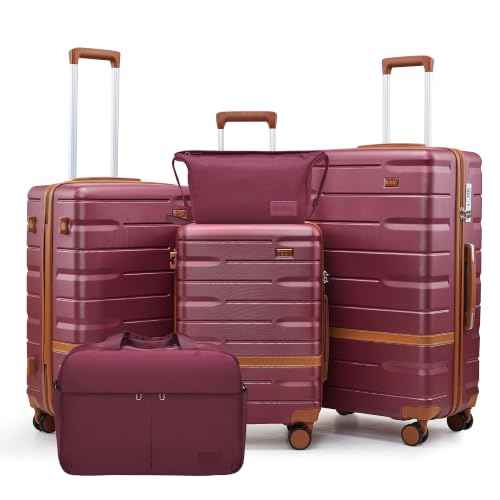 Luggage Sets with TSA Lock Hardside PC+ABS Carry On expandable Suitcase with Spinner Wheels Lightweight Rolling Travel Luggage Sets with YKK