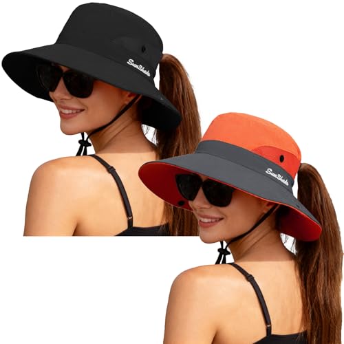 Women's Ponytail Safari Sun Hat