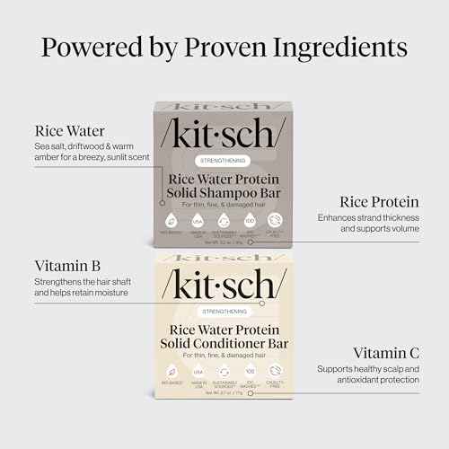Rice Water Solid Shampoo and Conditioner Set for Hair Growth (5.9 Ounce)