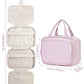 Striped Hanging Toiletry Bag for Women Travel Makeup Bag Organizer Toiletries Bag for Travel Size Essentials Accessories Cosmetics