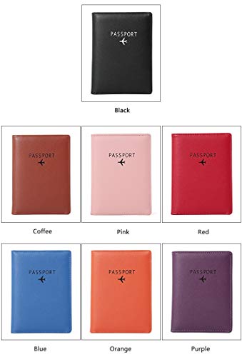 Travel Wallet & Family Leather Passport Holder Cover RFID Blocking Travel Wallet