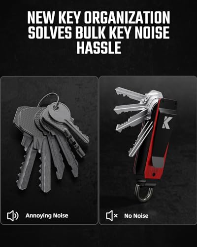 Key Organizer for Men Compact Key Holder Minimalist Key Case Metal Key Chain Key Holder for Keychain Secures 2