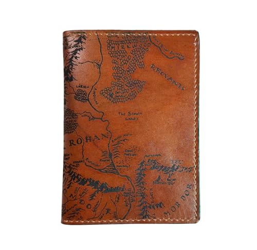 Handmade genuine Leather Wallet Map engrave