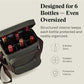 6 Bottle Waxed Canvas Wine Bag Tote Insulated Wine Carrier Cooler Travel & Picnics Holds Tall Bottles Includes Ice Pack Chilling Reusable Tote Bag for Wine Gifts & Outdoor Gatherings