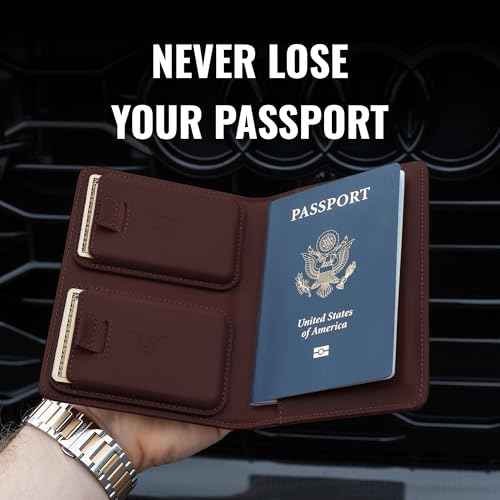 Passport Wallet with AirTag Holder