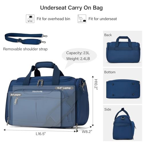 Small Underseat Carry On Luggage Bags for Travel with 10 Pockets