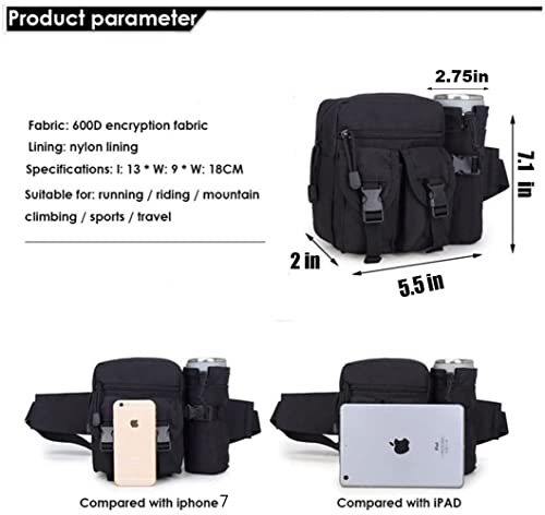 Tactical Waist Pack with Water Bottle Holder Fanny Pack for Men